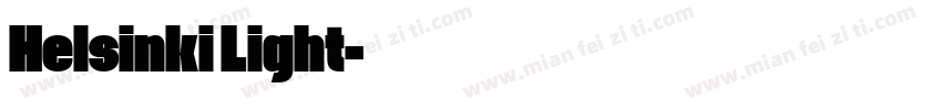 Helsinki Light字体转换